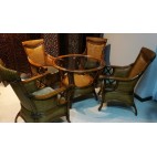RattaNeo Gloria z131 stół i 4 krzesła rattan naturaly